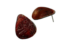 Load image into Gallery viewer, Red White and Orange Guitar Earrings