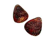 Load image into Gallery viewer, Red, White and Orange guitar earrings