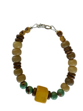 Load image into Gallery viewer, Agate and turquoise with bakelite tile
