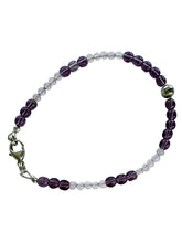 Load image into Gallery viewer, Amethyst bracelet with silver bead 2
