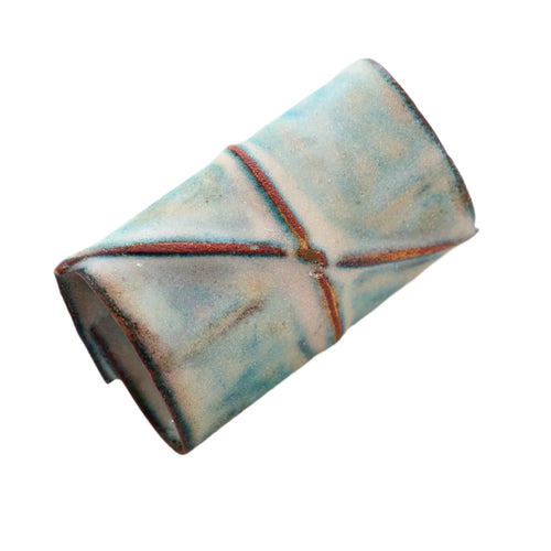 Blue Tube Brooch