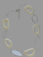 Load image into Gallery viewer, Bone and Silver Necklace
