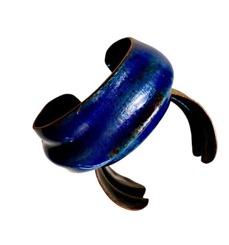 Enameled copper bracelets