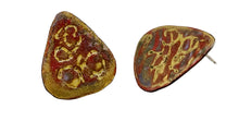 Load image into Gallery viewer, Red and Gold Guitar earrings #4
