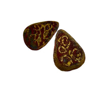Load image into Gallery viewer, Red and Gold Guitar earrings #5
