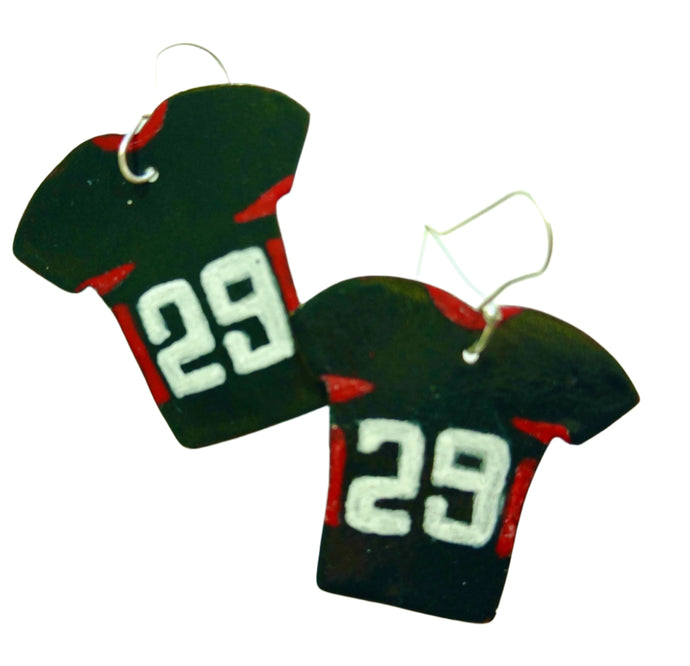 School Jersey earrings primary