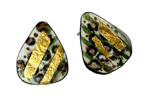 Small guitar earrings with gold