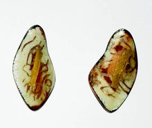 Load image into Gallery viewer, enameled copper earrings with gold 3
