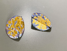 Load image into Gallery viewer, Enameled earring with gold leaf
